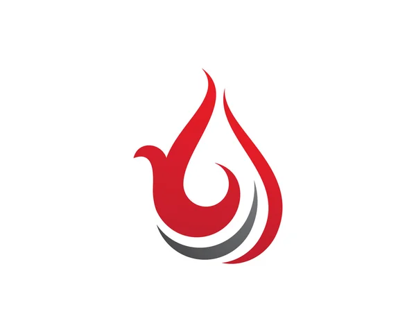 Incendio llamas logo — Vector de stock