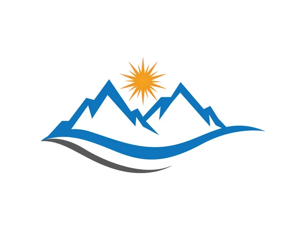 Logotipo Montañas Vector Icono — Vector de stock