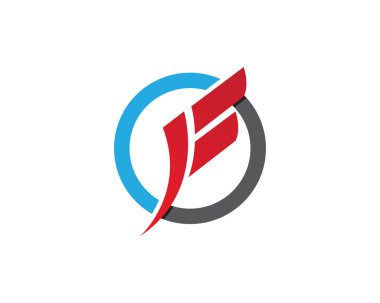 F harf logo kanatları ve sinek