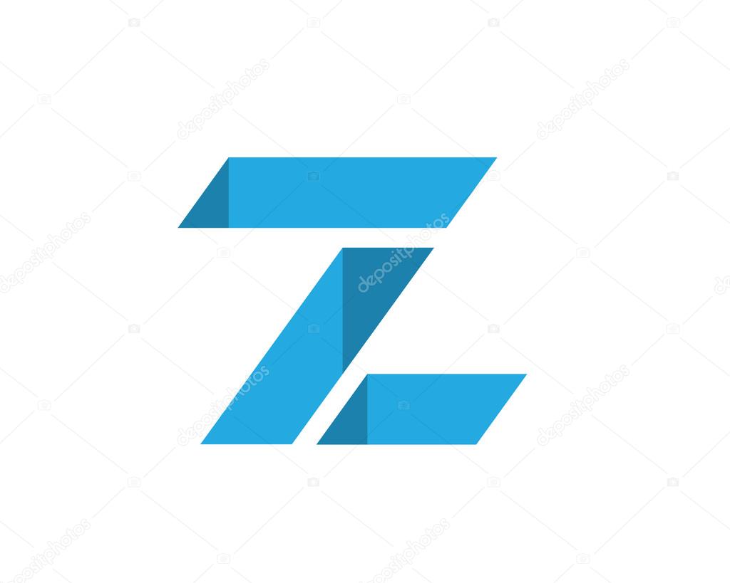 Z letter drop shadow unik logo