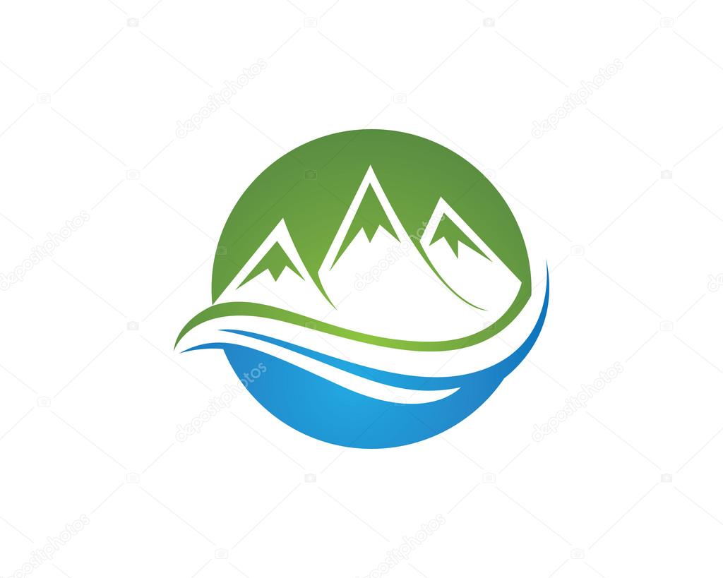 Mountain beach wave  logo