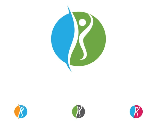 Logo orang kesehatan - Stok Vektor