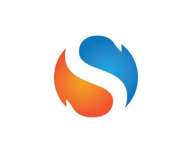 Su dalgası logo şablonu