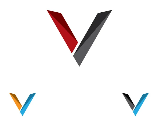 V betűt logó — Stock Vector