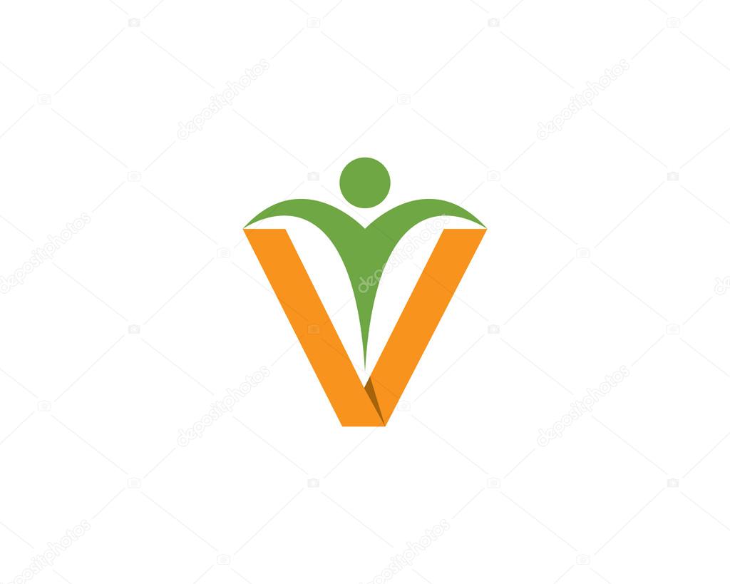 V letter logo