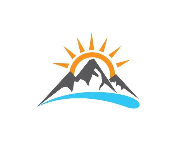 Logo montagne eau — Image vectorielle