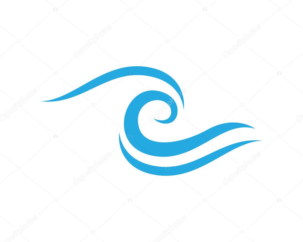 Water Wave symbol and icon Logo Template vector icon