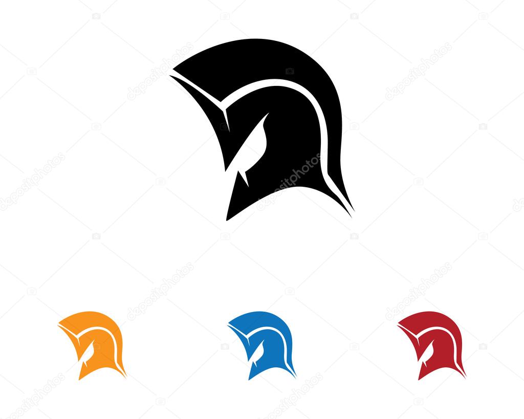 Gladiator head logo icon vector