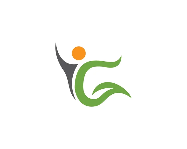 Zdravotní péče logo zelené — Stockový vektor