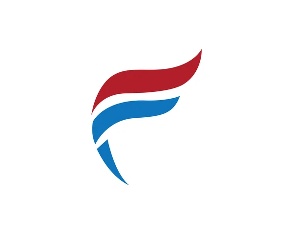 F lettera logo — Vettoriale Stock