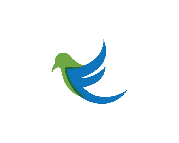Logo kuş kanatları uçmak — Stok Vektör
