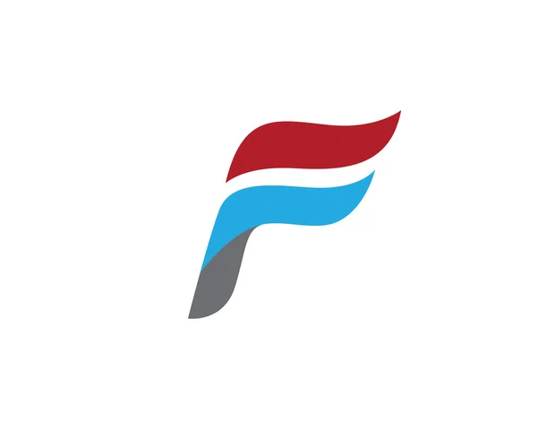 F harf logo — Stok Vektör
