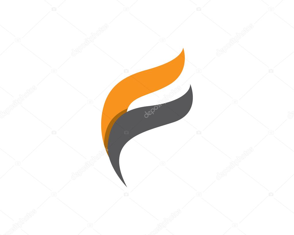 F letter logo template