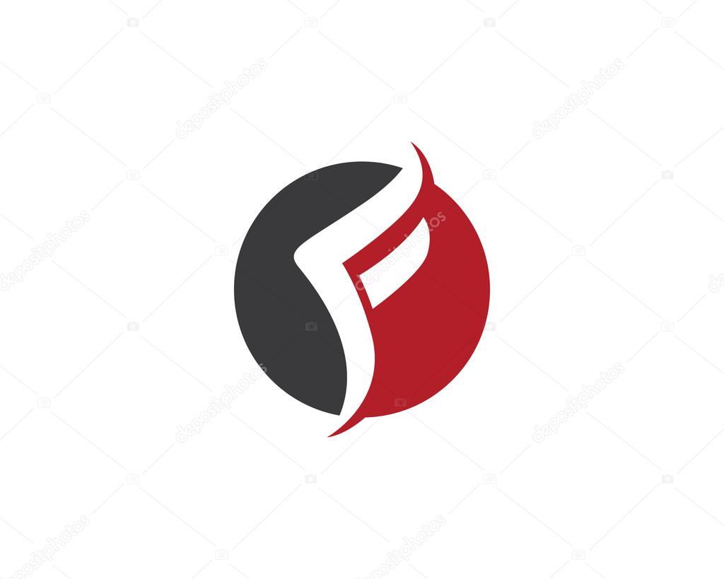 F letter logo template