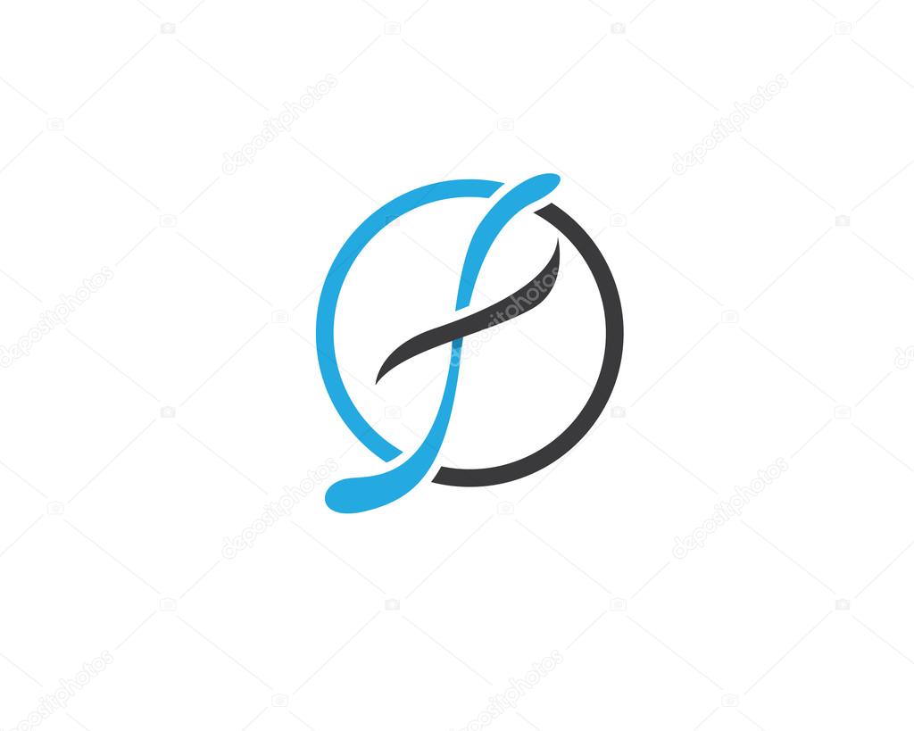 F letter logo template