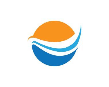 Ocean wave su beach logosu