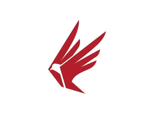 Asas de pássaro voar logotipo — Vetor de Stock