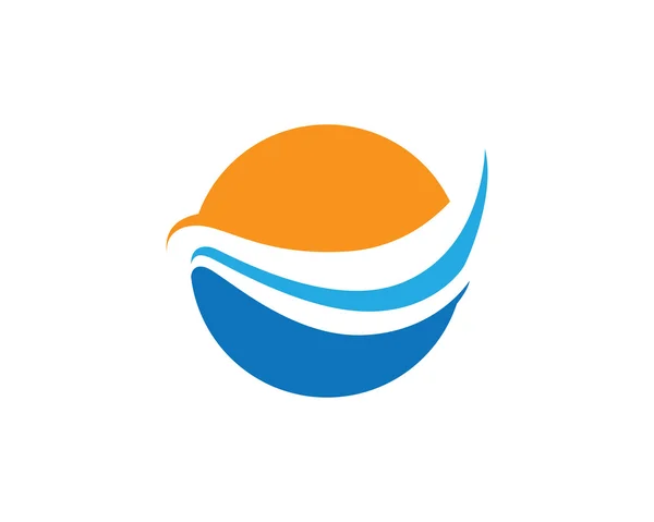 海洋波水海滩徽标 — 图库矢量图片