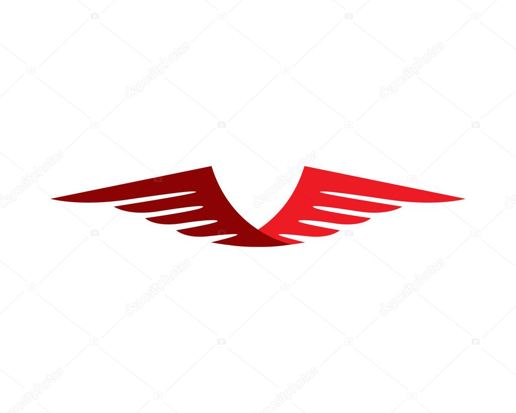 Bird wings fly logo