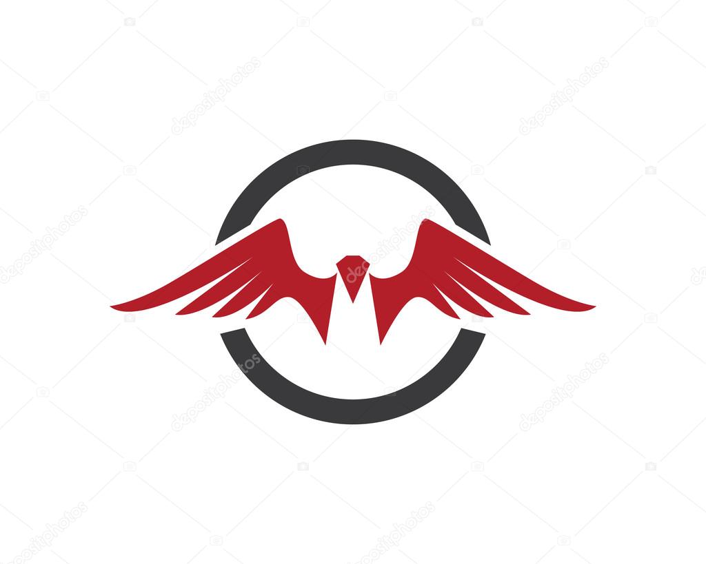 Bird wings fly logo