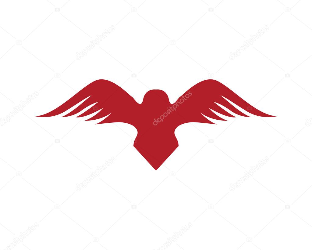 Bird wings fly logo