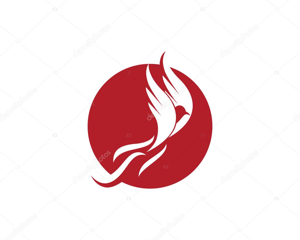 Bird wings fly logo
