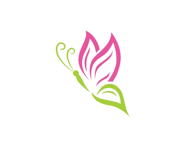 Логотип цветка бабочки — стоковый вектор