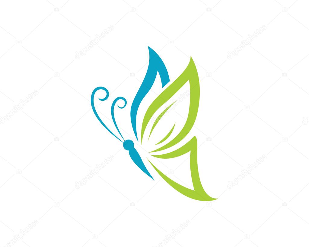 Butterfly  flower logo