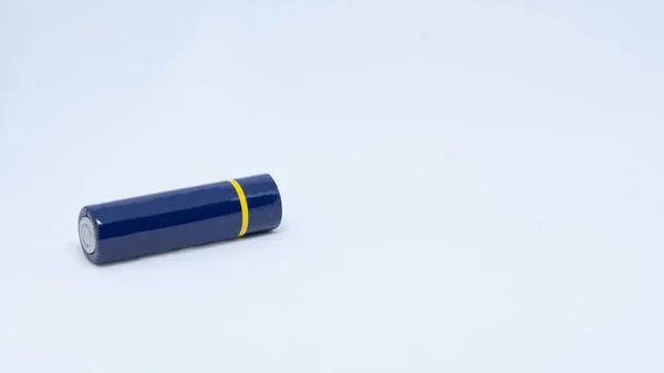 Uma Bateria Isolada Branco Com Caminho Recorte — Fotografia de Stock