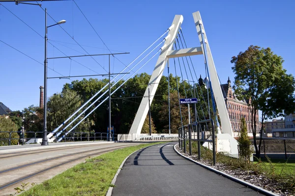 Jagiello Bridge in Bydgoszcz - Brda River — Stock Photo, Image