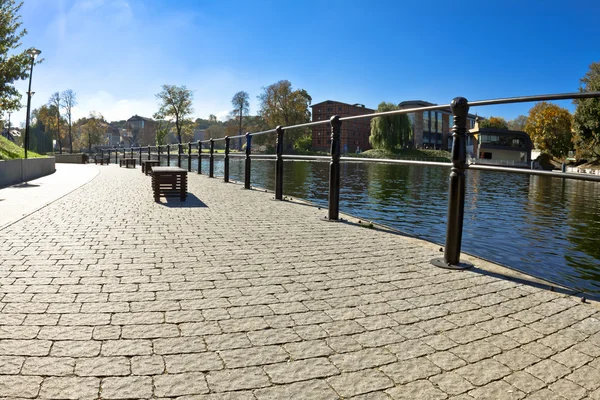 Isola di Mill - fiume Brda a Bydgoszcz - Polonia — Foto Stock