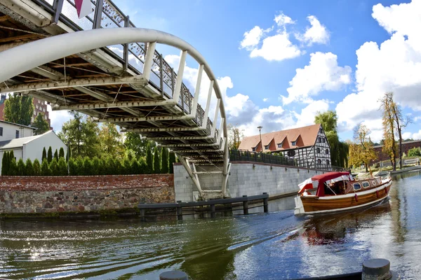 Bridge over the Brda River in Bydgoszcz - Poland — Stock Photo, Image