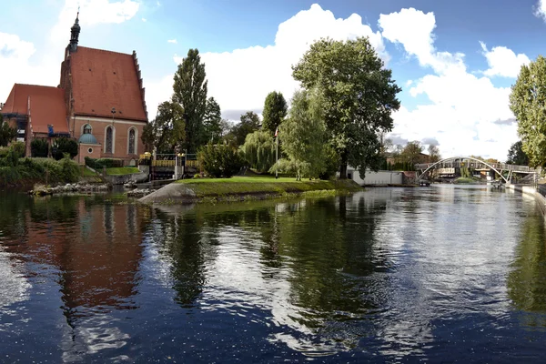 Fiume Brda a Bydgoszc - Polonia — Foto Stock