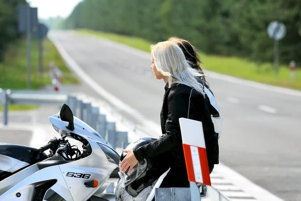 오토바이 & 여자-열정 — 스톡 사진