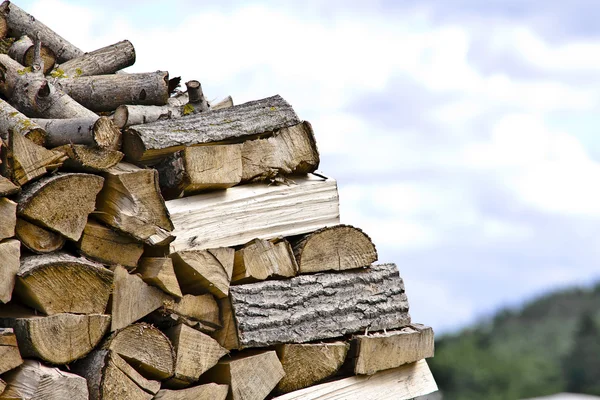 Brennholz in der Natur - Holz lizenzfreie Stockbilder