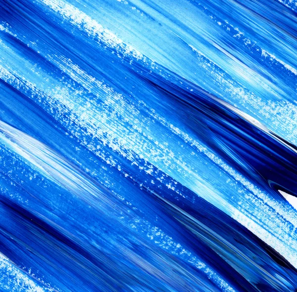 Azul abstrato fundo textura acrílica. Textura da escova da pintura da mão, fundo texturizado acrílico. Pincel dinâmico Stroke. Espaço abstrato da arte para o texto — Fotografia de Stock