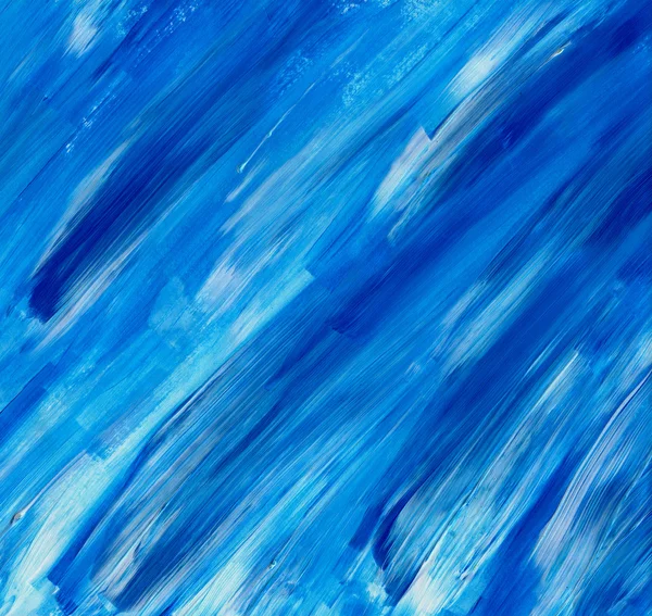 Azul abstrato fundo textura acrílica. Textura da escova da pintura da mão, fundo texturizado acrílico. Pincel dinâmico Stroke. Espaço abstrato da arte para o texto — Fotografia de Stock