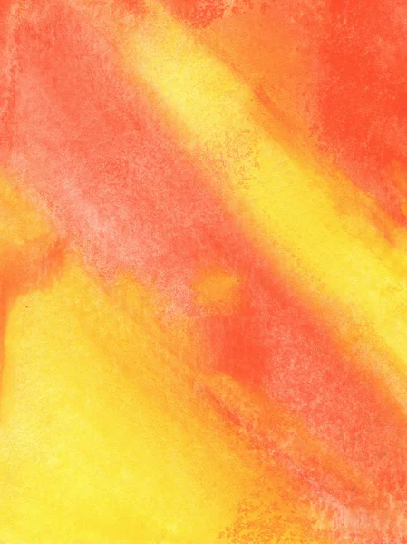 Oranje en geel abstract aquarel textuur achtergrond. Hand verf textuur, aquarel getextureerde achtergrond. — Stockfoto