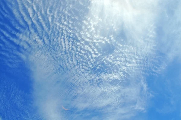 Céu azul com nuvens fechadas. Abstrato. contexto — Fotografia de Stock