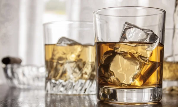 Glasses of whiskey — Stock Photo, Image