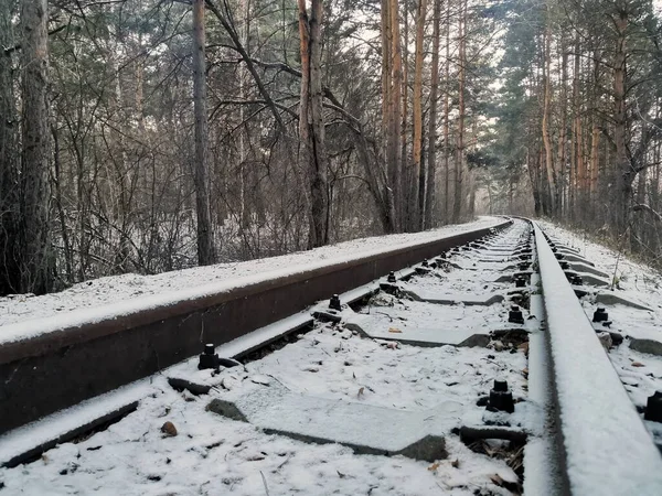 Childrens railway in the Shershnevskoye forest Park city of Chelyabinsk, Russia, RZD — Stock Photo, Image