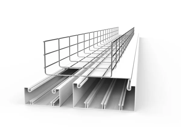 Solver Gris Gráfico Cable Construcción Aislado Blanco — Foto de Stock