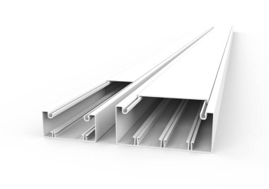 Çözücü gri grafik 3d kablo yapısı beyaza izole edildi 