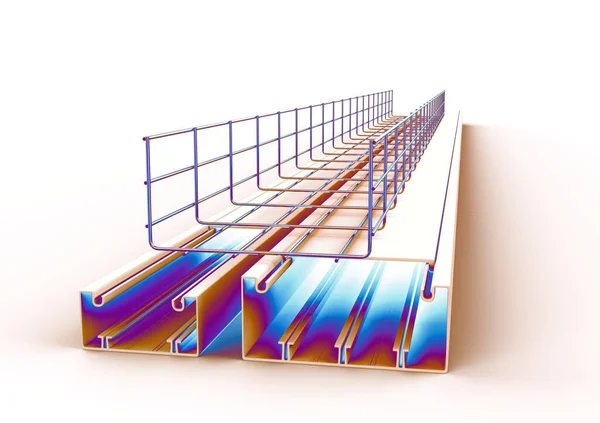 Arte Gráfico Colorido Construcción Cable Metálico — Foto de Stock