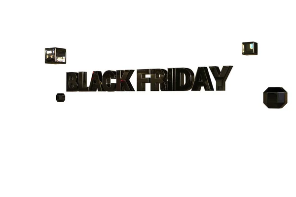 Black Friday Text Typography Shopping Sale Banner — Stock Photo, Image