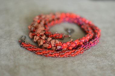 Kolye Tohum ve doğal mineraller