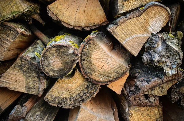 自然な木製の背景 - みじん切り薪のクローズ アップ — ストック写真