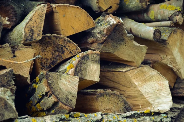 自然な木製の背景 - みじん切り薪のクローズ アップ — ストック写真