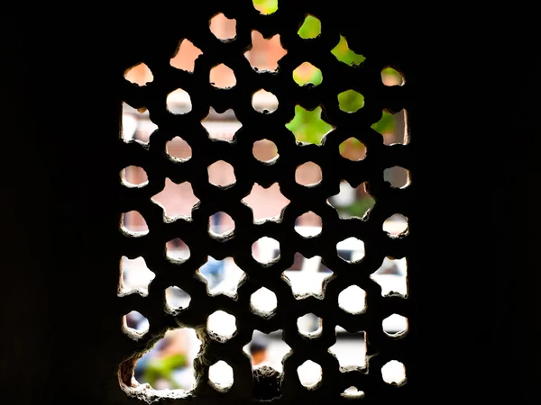 Beautiful thomb black window pattern — Stock Photo, Image