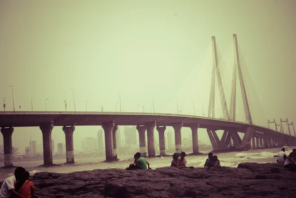 Морской мост Ира-Ворли, официально названный Радживом Ганди — стоковое фото